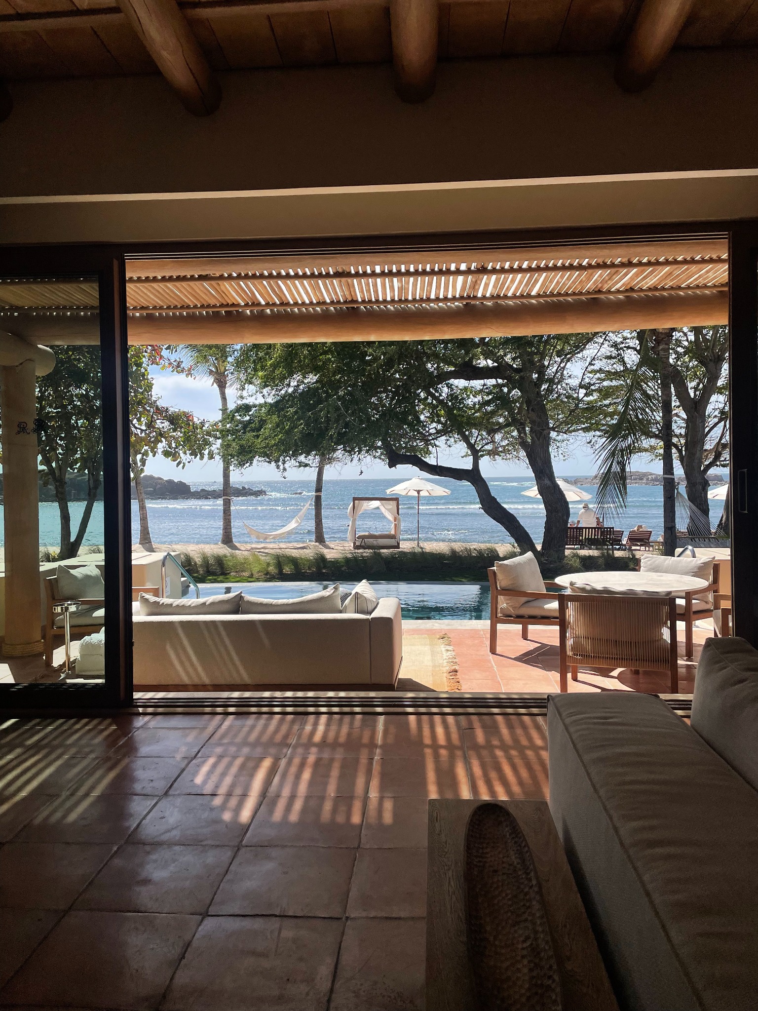 Resort view toward the beach